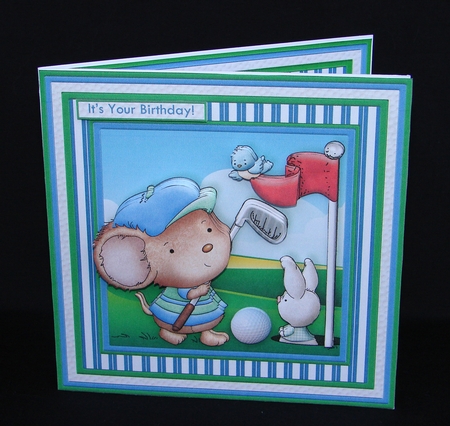 GOLF ITS A BIRDIE 8x8 Decoupage & Insert Mini Kit by Carolyn Norris
