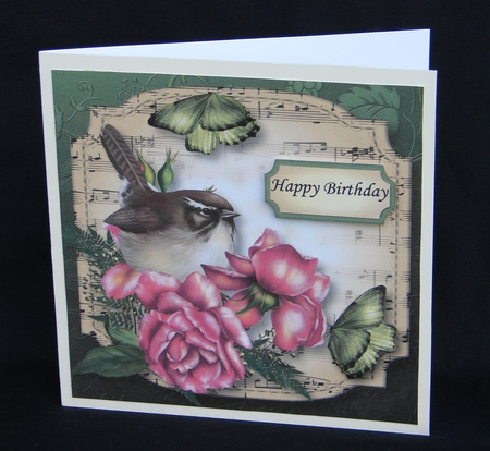 Sheet Music Plaque - Glory Roses 8x8 by Carolyn Norris