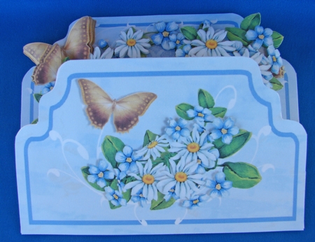 Easel Tableau - Daisies, Dogs and Forget-me-nots by Carolyn Norris