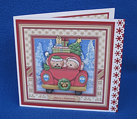 DRIVING HOME FOR CHRISTMAS 8x8 Decoupage & Insert Mini Kit Featured Gallery Photo