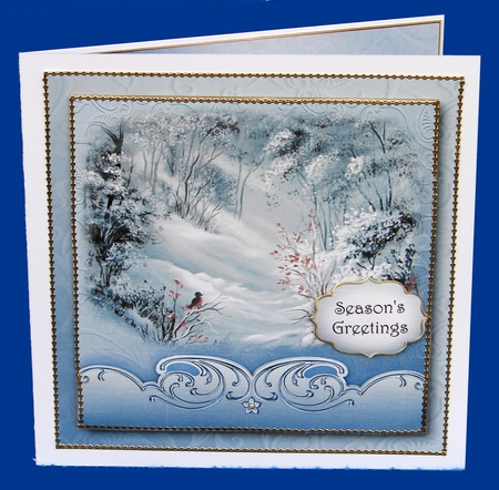 Watercolour Christmas - Sunbeams On The Snow by Carolyn Norris