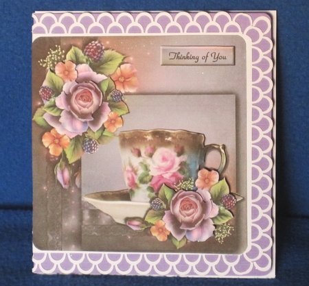 Teacup & English Roses Quick Card by Carolyn Norris