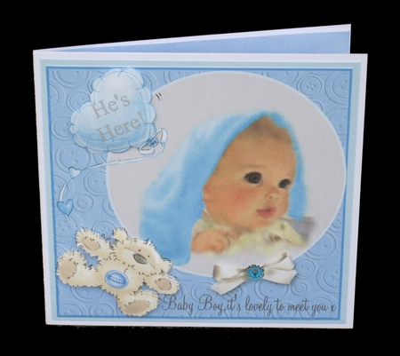 NEW BABY BOY HES HERE - ITS LOVELY TO MEET YOU by Carolyn Norris