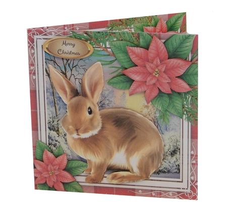 Beautiful Painted Brown Rabbit 8x8 Mini kit by Carolyn Norris