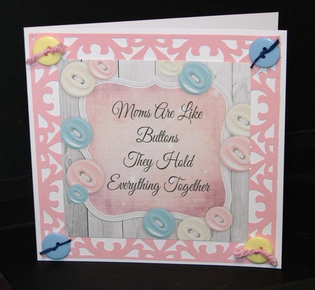 Mums Are Like Buttons 8x8 by Carolyn Norris