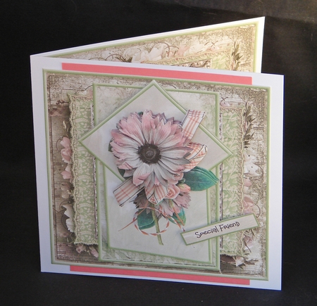Vintage pink flower by Carolyn Norris