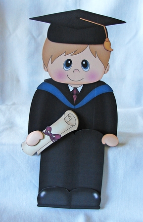 3D On the Shelf Card Kit -  Little Graduate Devin by Carolyn Norris