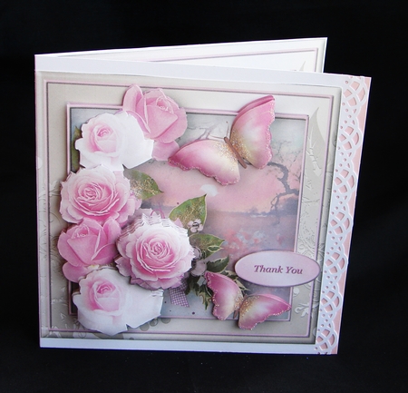 Pretty Pinks - Decoupage Card Mini Kit by Carolyn Norris