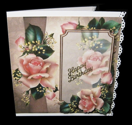 Panel & Bow - Downton Roses by Carolyn Norris