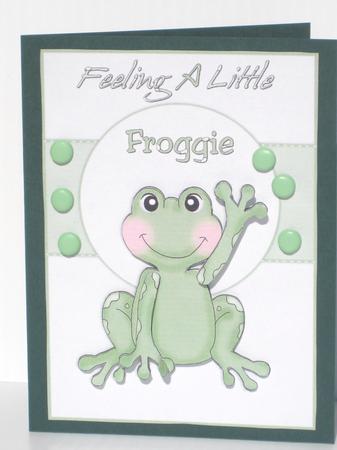 Feeling Froggie Card Front by Carolyn Norris