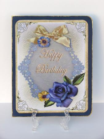 Happy Birthday- Roses and Lace by Carolyn Norris