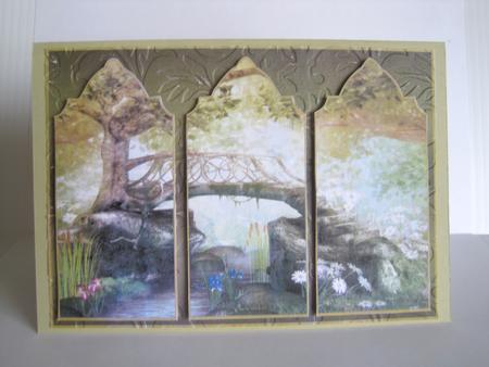 Woodland Stream Triptych by Carolyn Norris
