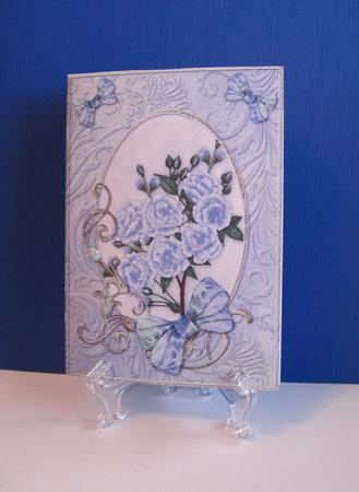 Lavender Opalescent Bouquet A4 by Carolyn Norris