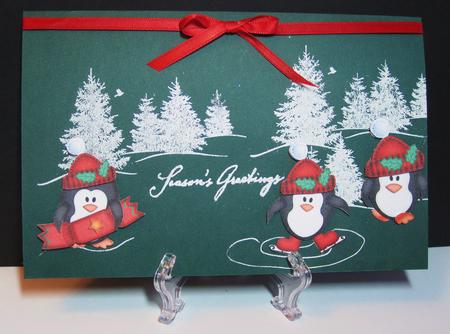 Xmas Penguins 3D Decoupage Sheet by Carolyn Norris