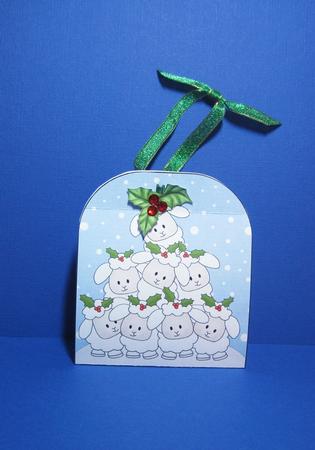 3D Xmas Little Lambs Treat or Favour Box Mini Kit by Carolyn Norris
