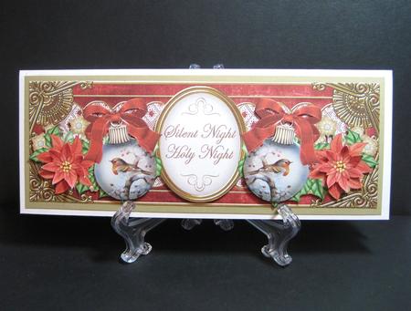 Red Robin Silent Night Large Dl Topper by Carolyn Norris