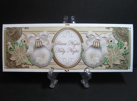 Cream Church Bauble Silent Night Large Dl Topper by Carolyn Norris