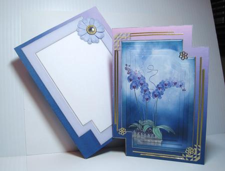 Orchid Missing Corners Pyramid Card Kit by Carolyn Norris
