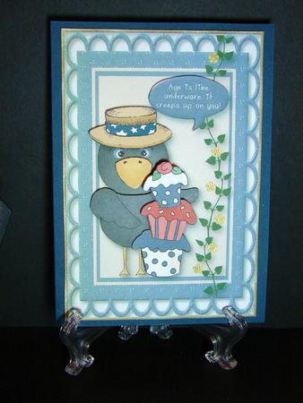 Old Bird Card Topper 1 by Carolyn Norris