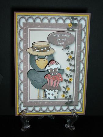 Old Bird Card Topper 2 by Carolyn Norris