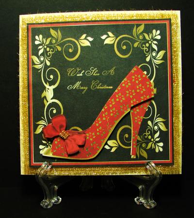 Topper Card Front - Wish Shoe a Merry Christmas by Carolyn Norris
