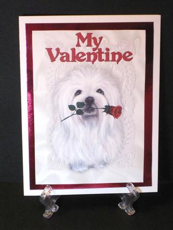 My Cute Little Pooch! My Valentine A4 by Carolyn Norris