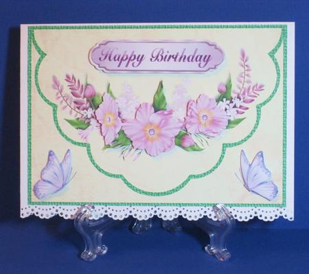Faux Envelope Pale Green and Pinks by Carolyn Norris