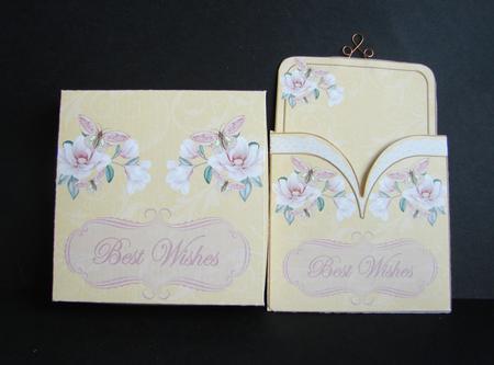 Lemon Butterfly Best Wishes Mini Pocket Card & Keepsake Box by Carolyn Norris