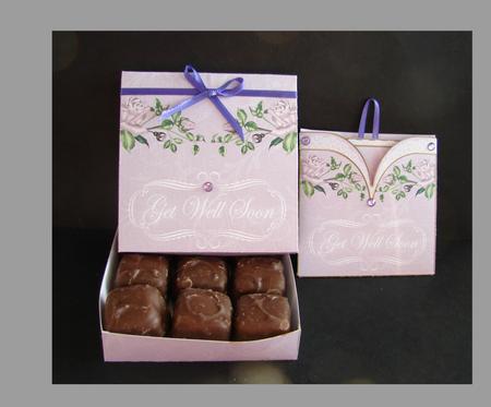 Lilac Rose Get Well Soon Mini Pocket Card & Keepsake Box by Carolyn Norris