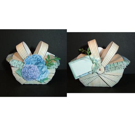 Hydrangea Picnic Basket Treat Holder by Carolyn Norris