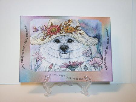 Westie's Special Garden Hat Oval Pyramage by Carolyn Norris