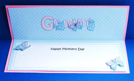 Mothers Day Grandma Butterflies Large Dl Matching Insert by Carolyn Norris