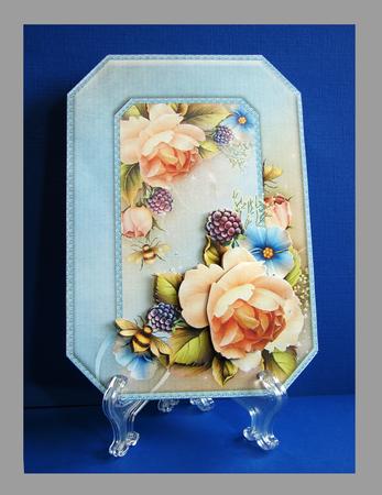 A5 Shaped Card with Flowers Mini Kit by Carolyn Norris