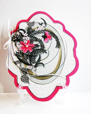 Lacey Blooms Off-center Pyramid Mini Card Kit 1 by Carolyn Norris