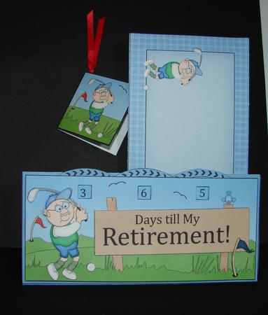 3D Golfing Bert Sleeps Till Retirement Countdown Moveable by Carolyn Norris