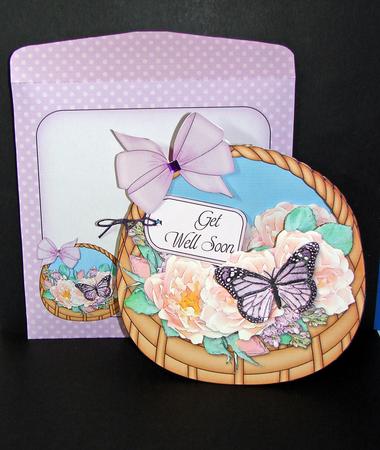 3D Butterfly & Flowers Rocking Baskets by Carolyn Norris