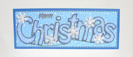 Large Dl Merry Christmas Quick Card 3D Decoupage by Carolyn Norris