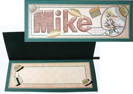 Create Any Name Vintage Fishing Card Kit & Decoupage by Carolyn Norris