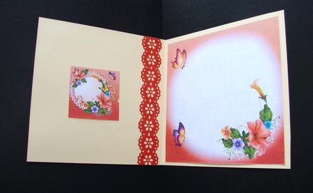 8x8 Colourful Petunias and Butterflies Insert Plate by Carolyn Norris