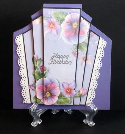 Art Deco Stacker Topper - Pastel Pansies by Carolyn Norris