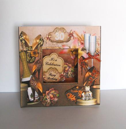 Aperture-square Table-card - Champagne & Shoes Celebration by Carolyn Norris