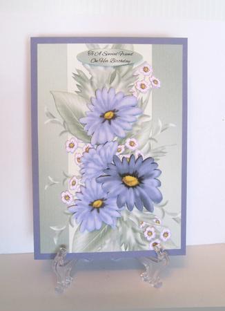 Birthday Card with Pretty Femanin Color Blends by Carolyn Norris