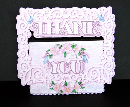 Thank You Flowers Buckle Card Mini Kit by Carolyn Norris