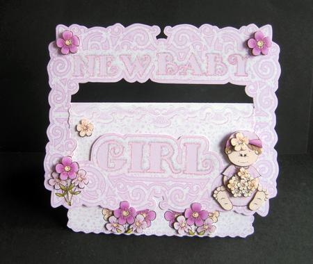 New Baby Girl Buckle Card Mini Kit by Carolyn Norris