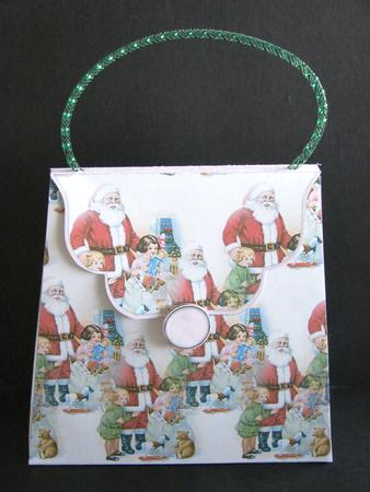 Large Gift Handbag - Santa and Children by Carolyn Norris