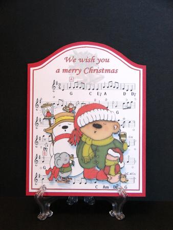 We Wish You a Merry Christmas Shaped Topper with Tag by Carolyn Norris