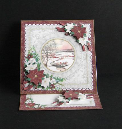 8x8 Cranberry and Ivory Vintage Christmas Mini Kit by Carolyn Norris
