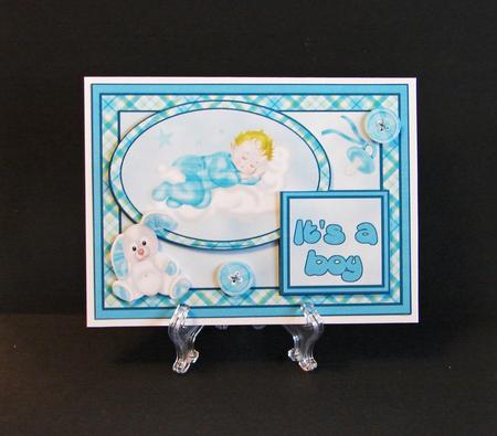 Baby Boy 2 Quick Card by Carolyn Norris