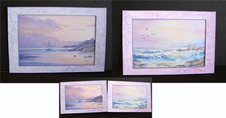 2 Seascape Card Toppers by Carolyn Norris