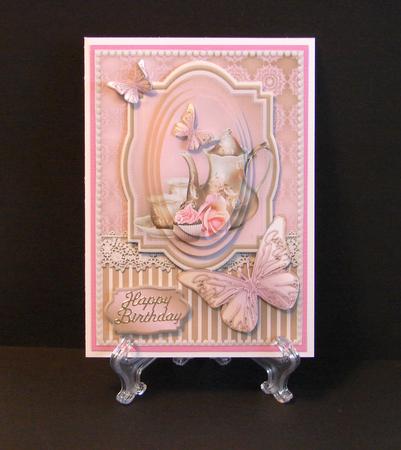 Coffee Time with Lace Ad Butterflies by Carolyn Norris
